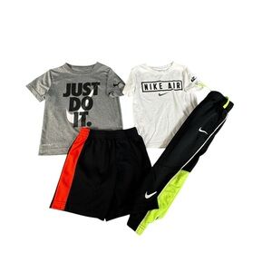 Nike Boys Athletic Clothing Lot of 4 Size XS 4  5  6 Dri-Fit Shirts Pants Shorts